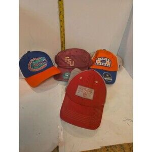 Lot of 4 Florida Sports Hats Gators Panthers FSU Seminoles Vintage Trucker Caps